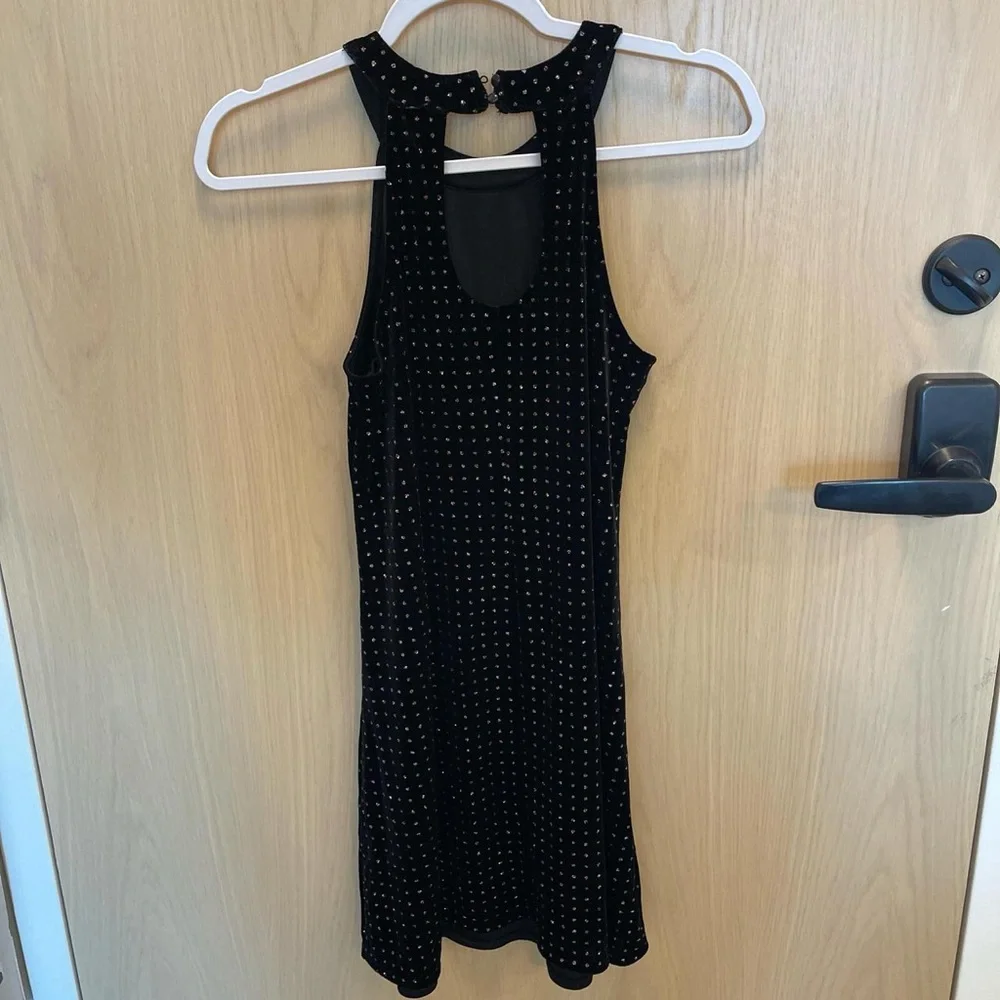 Candie's Black Velvet Dress with Sparkling Details - Picture 4 of 4